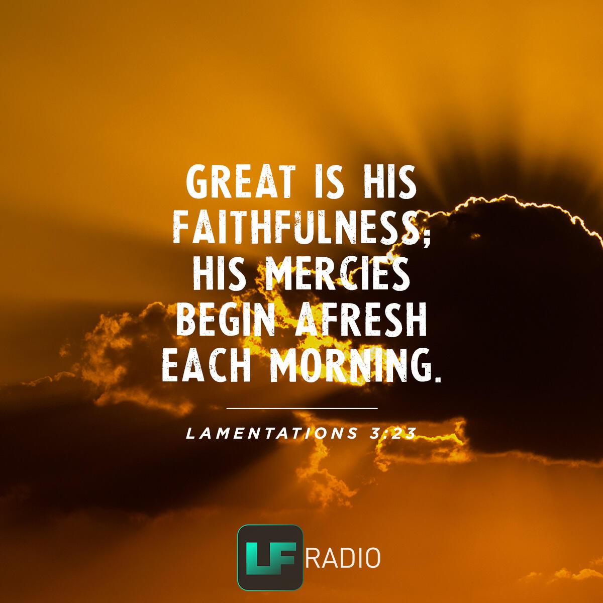 Lamentations 3: 23 - Verse of the Day
