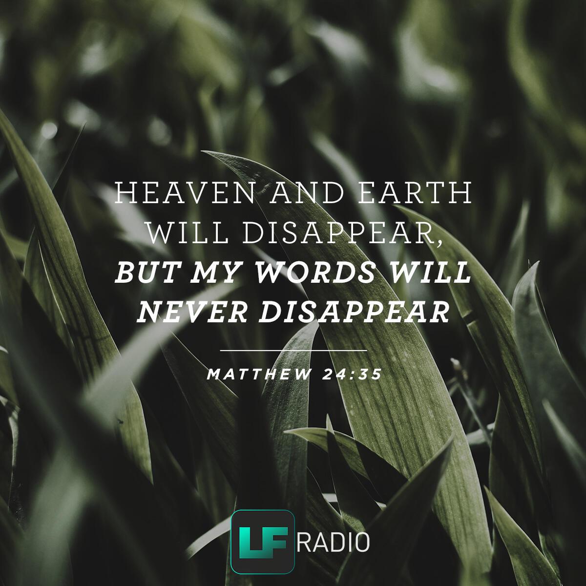 Matthew 24:35 - Verse of the Day