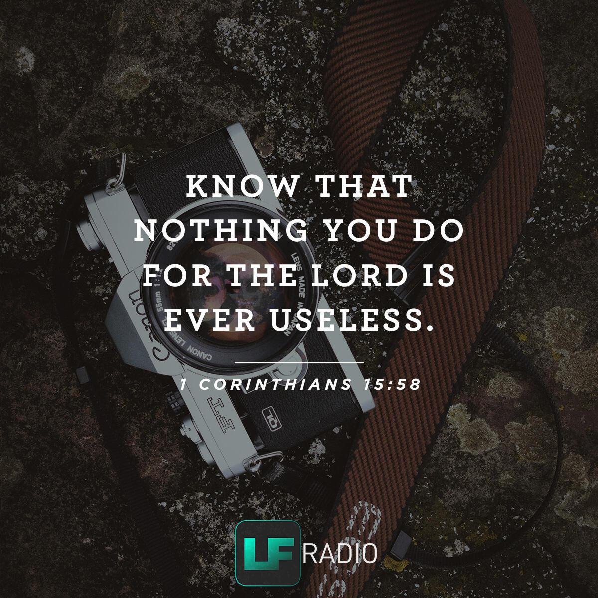 1 Corinthians 15:58 - Verse of the Day