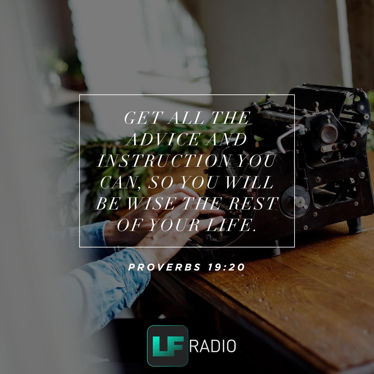 Proverbs 19:20 - Verse of the Day