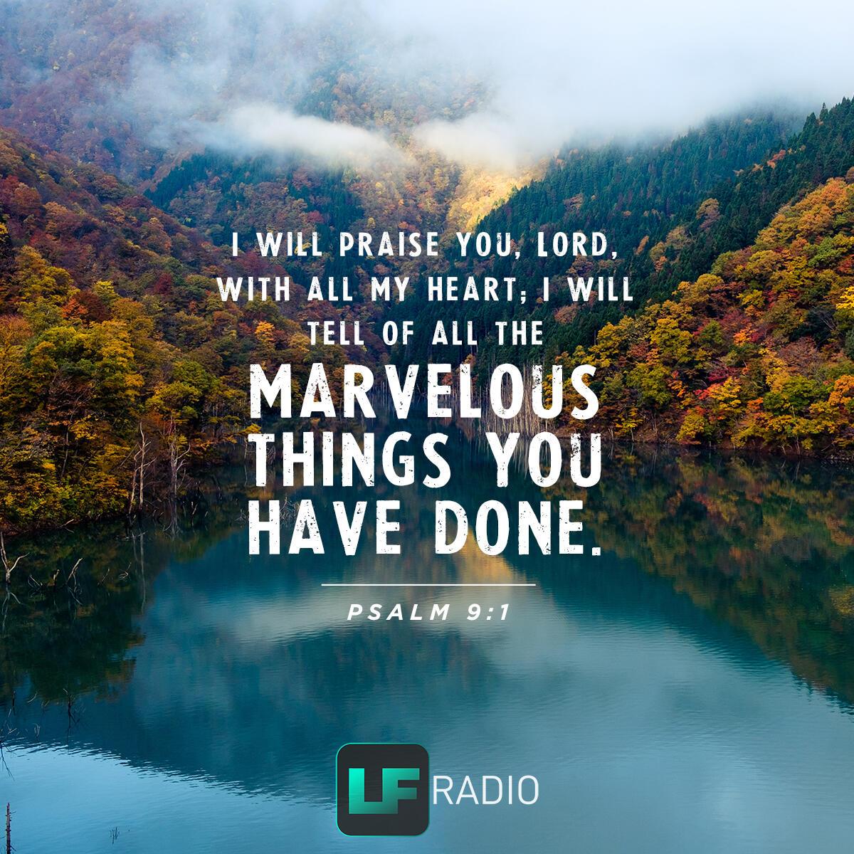 Psalm 9:1 - Verse of the Day