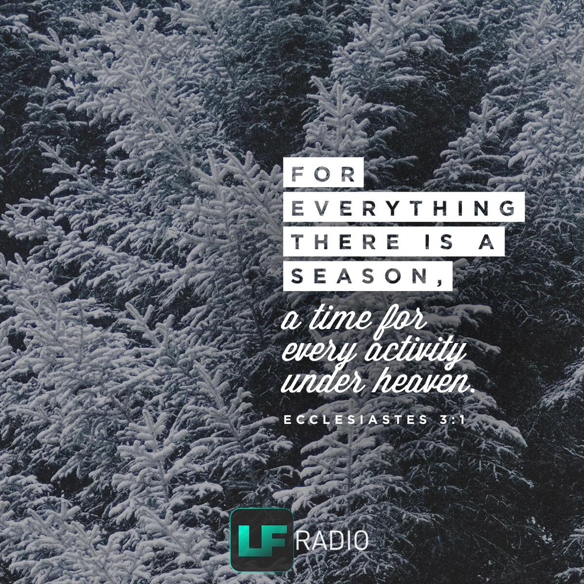 Ecclesiastes 3:1 - Verse of the Day