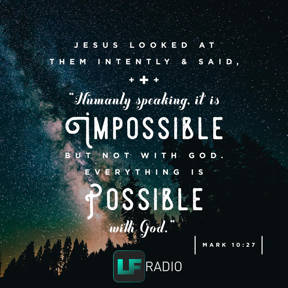 Mark 10:27 - Verse of the Day