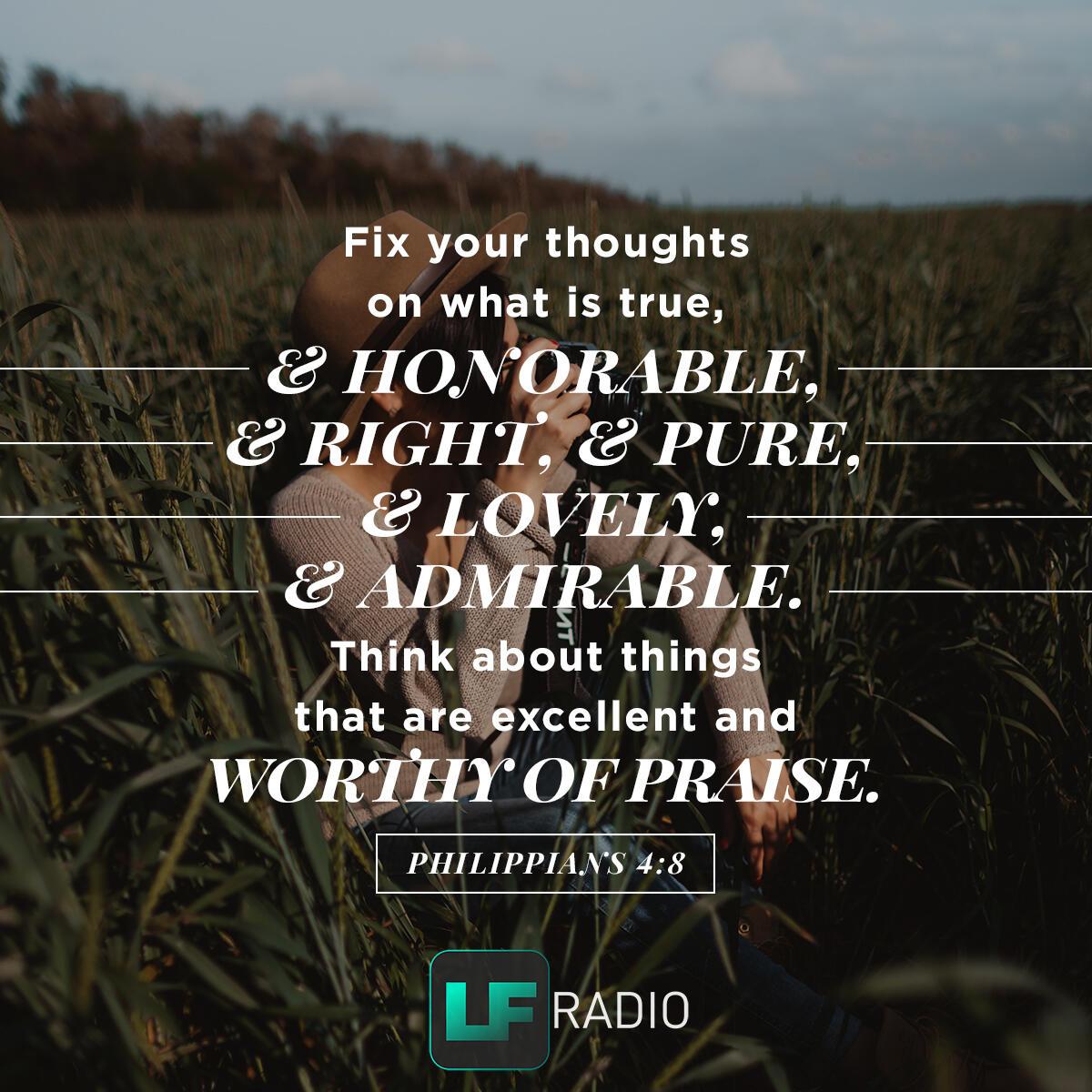 Philippians 4:8 - Verse of the Day