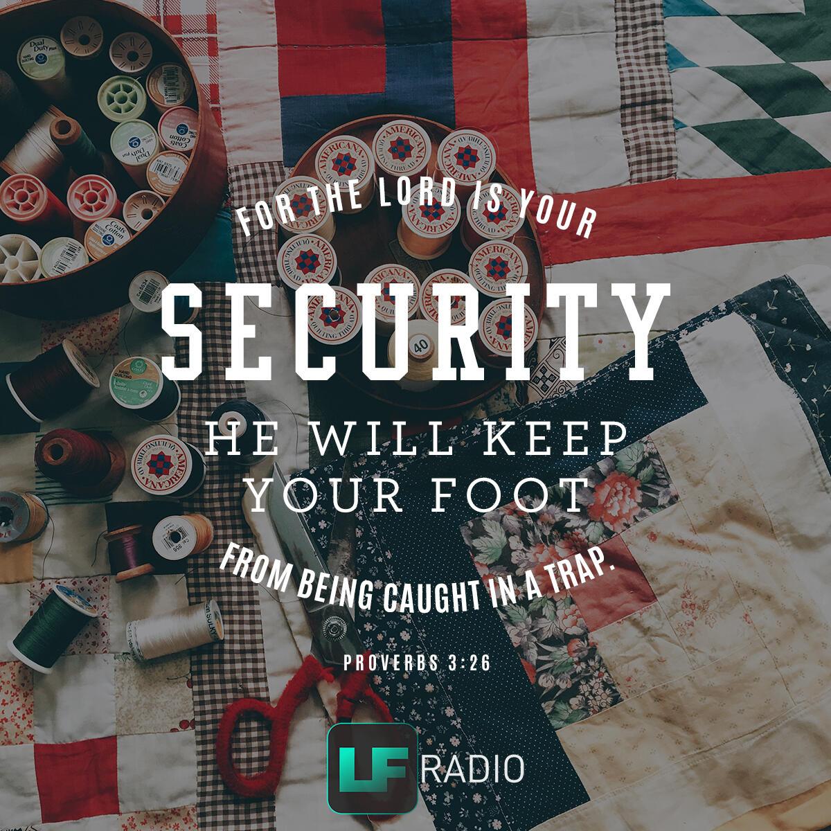 Proverbs 3:26 - Verse of the Day