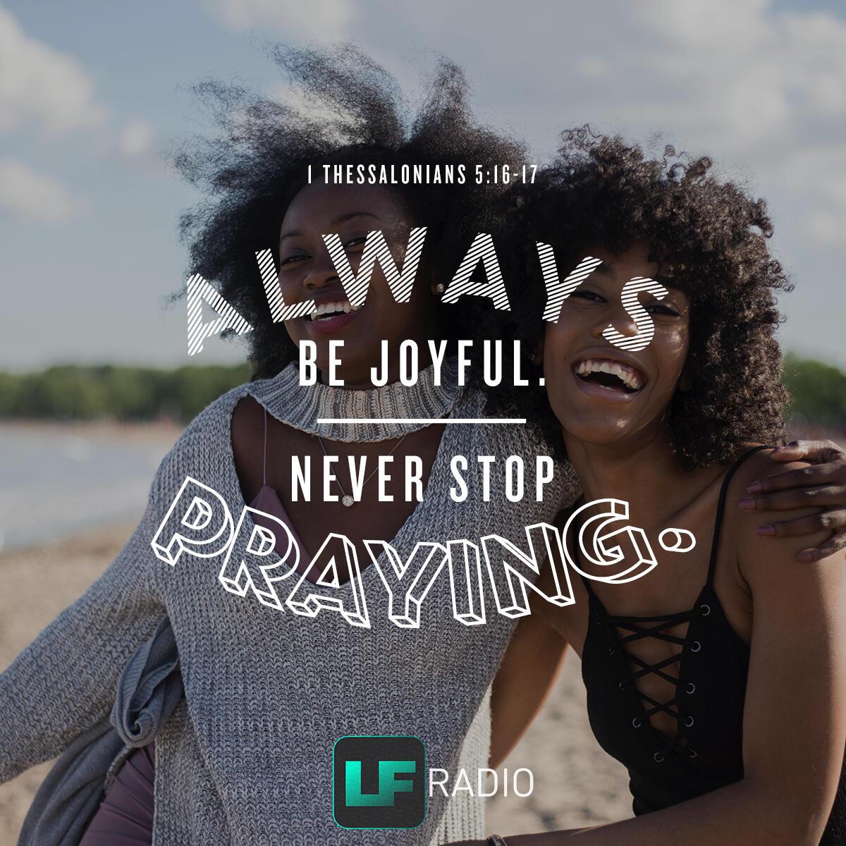 1 Thessalonians 5:16-17 - Verse of the Day
