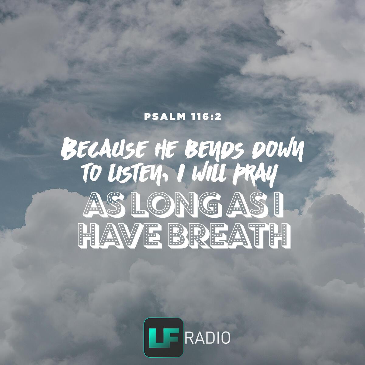 Psalm 116:2 - Verse of the Day