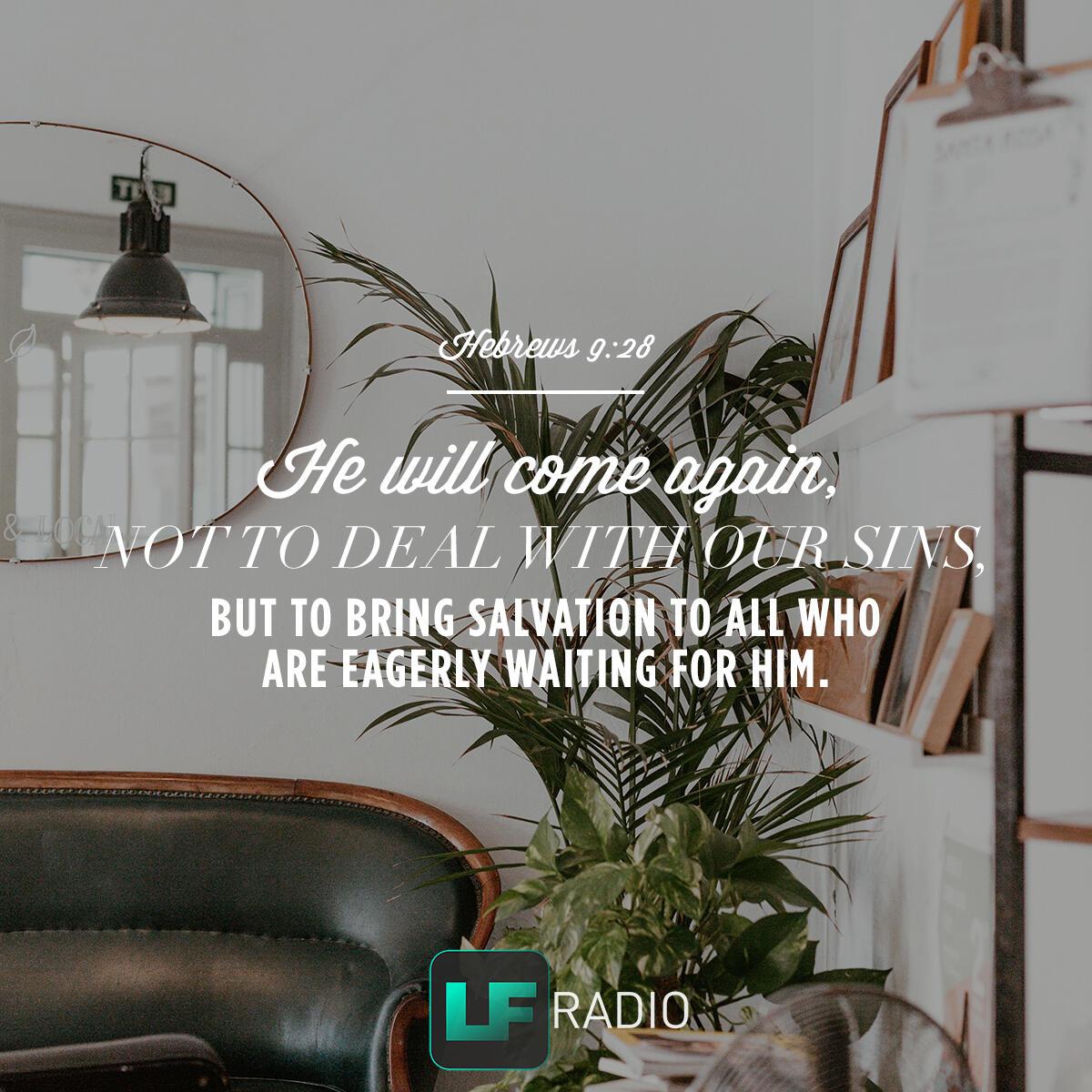 Hebrews 9:28 - Verse of the Day