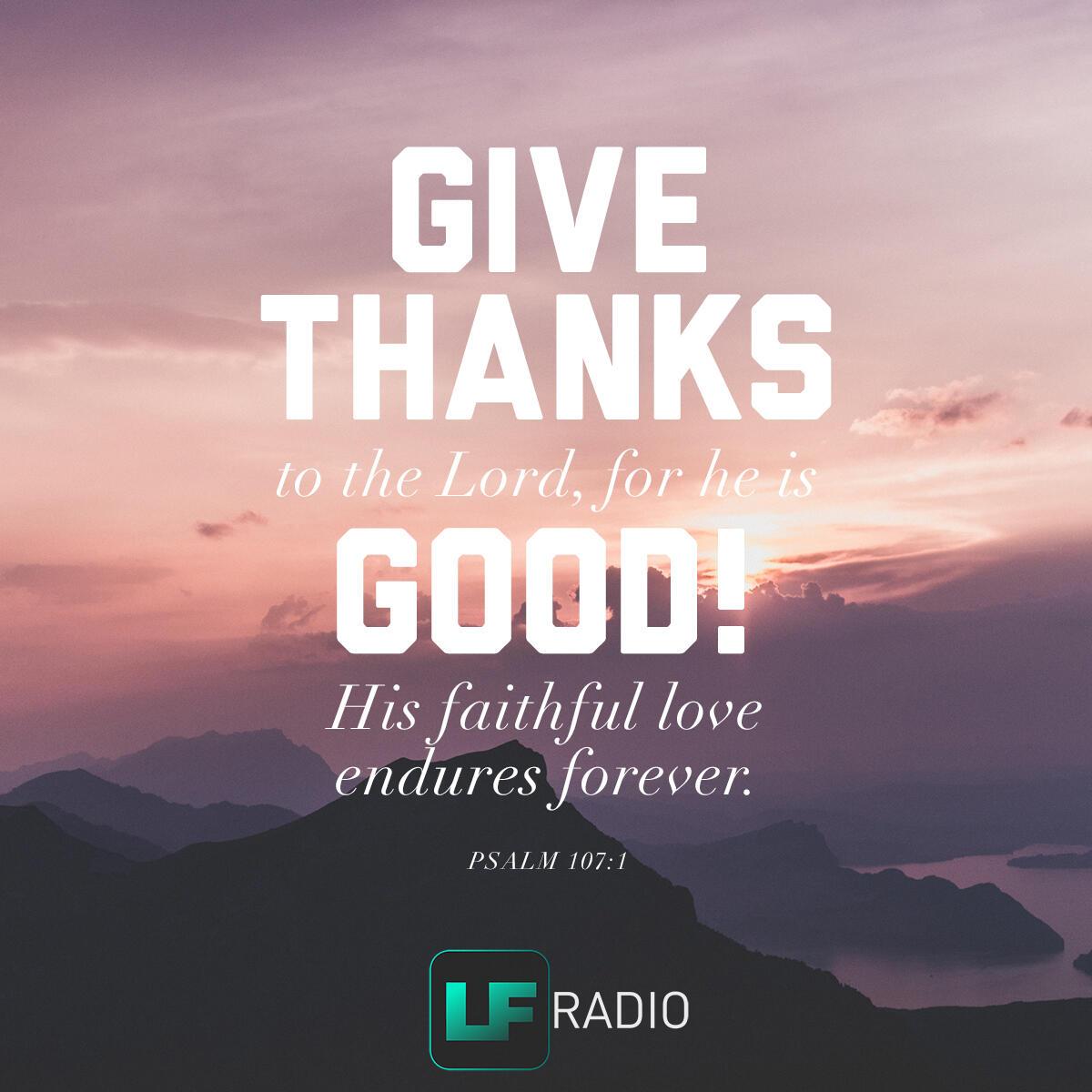 Psalm 107:1 - Verse of the Day