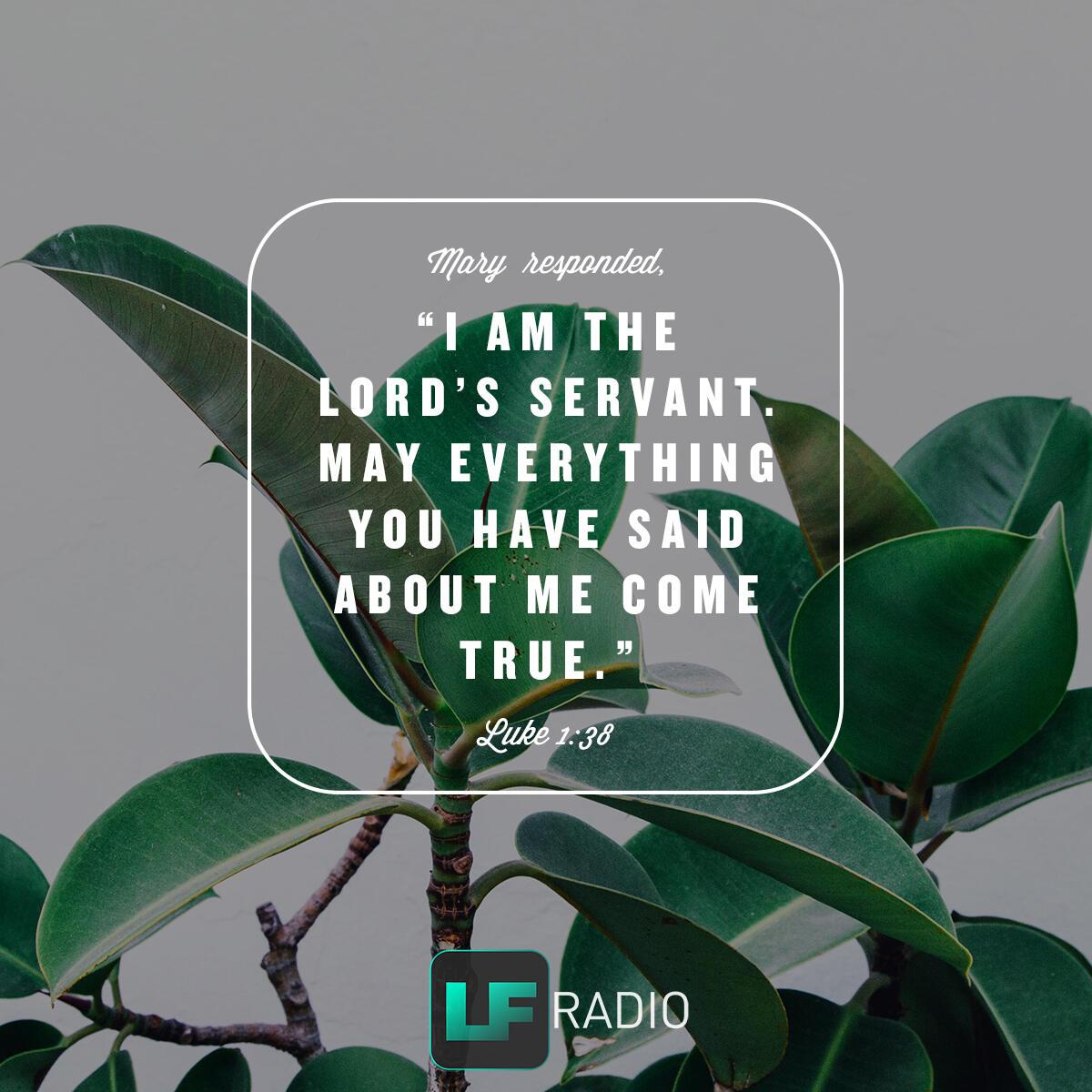 Luke 1:38 - Verse of the Day