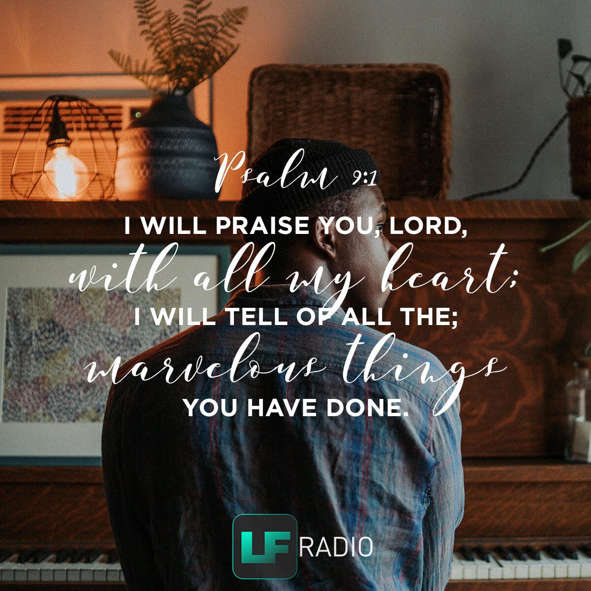 Psalm 9:1 - Verse of the Day
