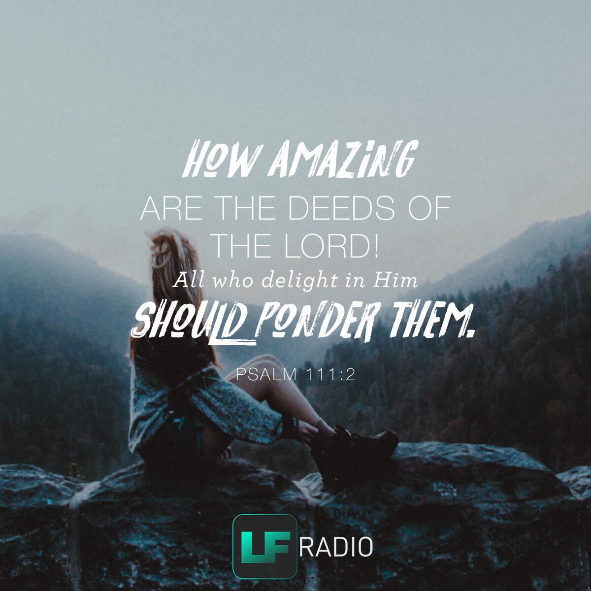 Psalm 111:2 - Verse of the Day