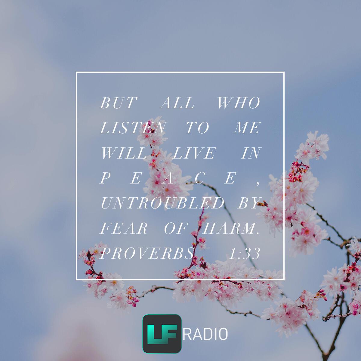 Proverbs 1:33 - Verse of the Day