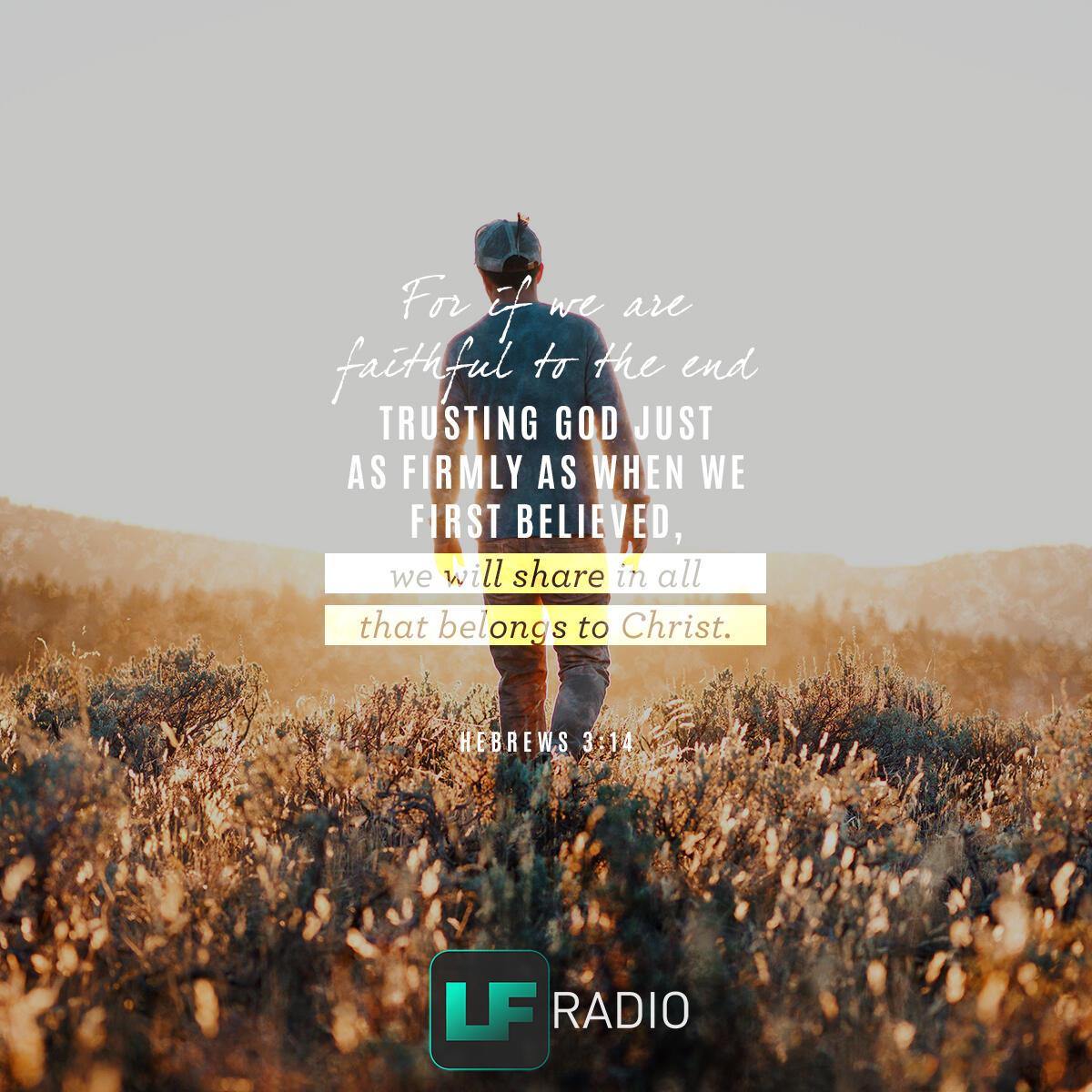 Hebrews 3:14 - Verse of the Day