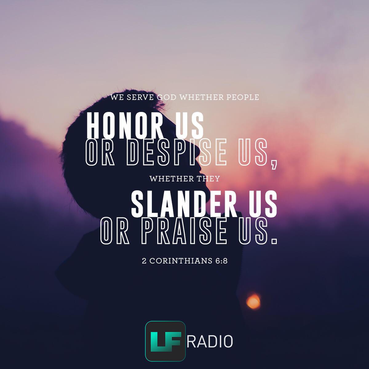 2 Corinthians 6:8 - Verse of the Day