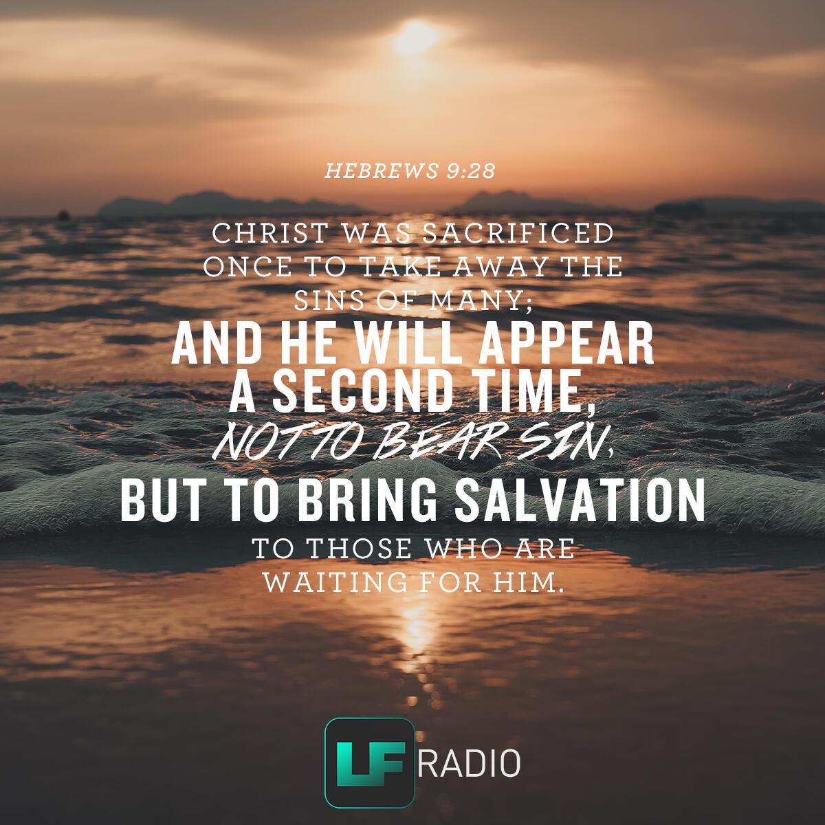 Hebrews 9:28 - Verse of the Day