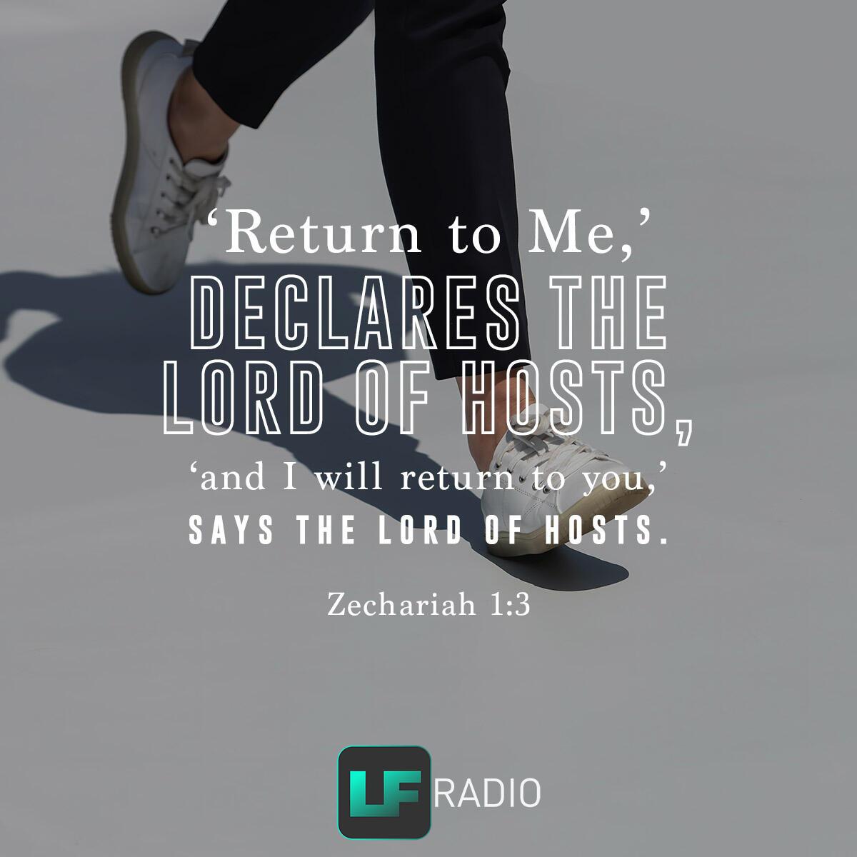 Zechariah 1:3 - Verse of the Day