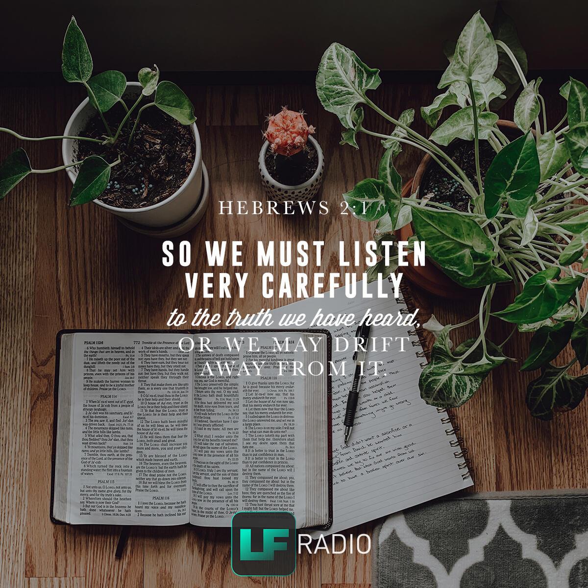Hebrews 2:1 - Verse of the Day