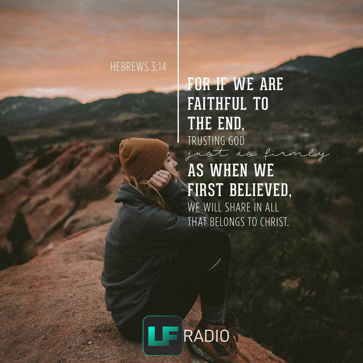 Hebrews 3:14 - Verse of the Day