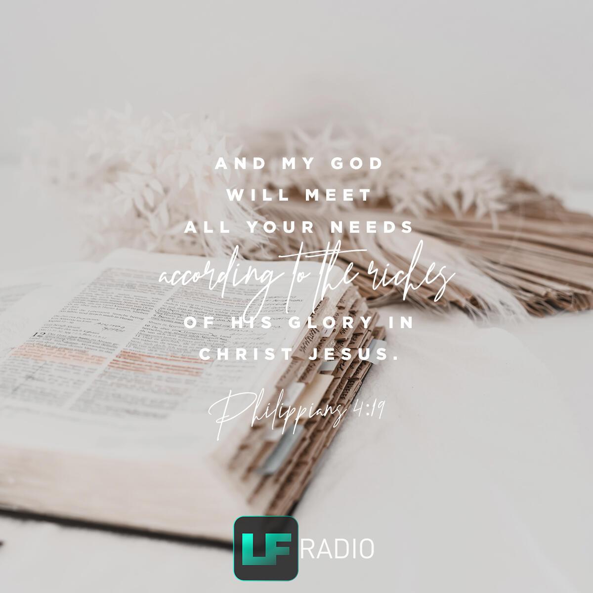 Philippians 4:19 - Verse of the Day