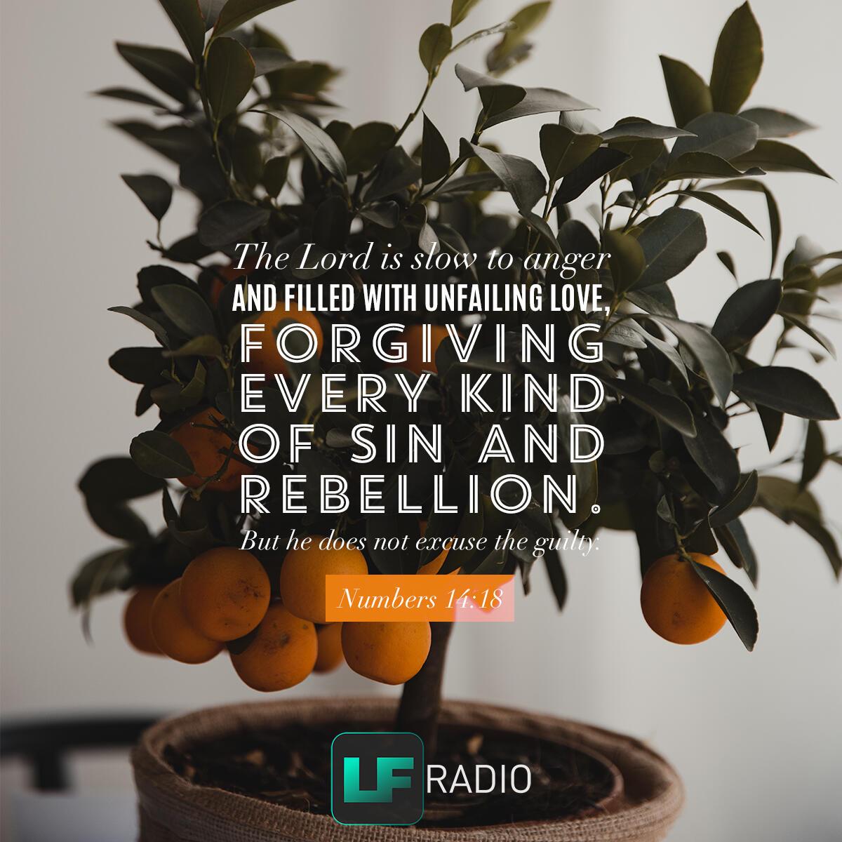 Numbers 14:18 - Verse of the Day