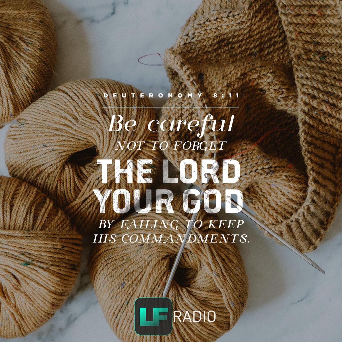 Deuteronomy 8:11 - Verse of the Day