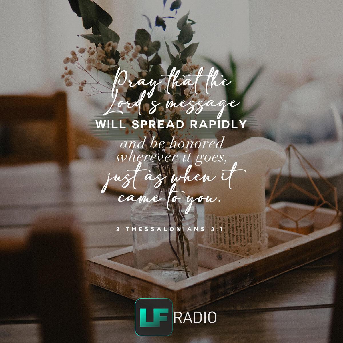2 Thessalonians 3:1 - Verse of the Day