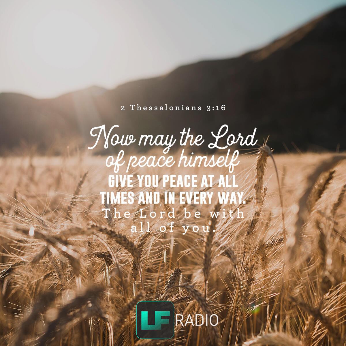 2 Thessalonians 3:16 - Verse of the Day
