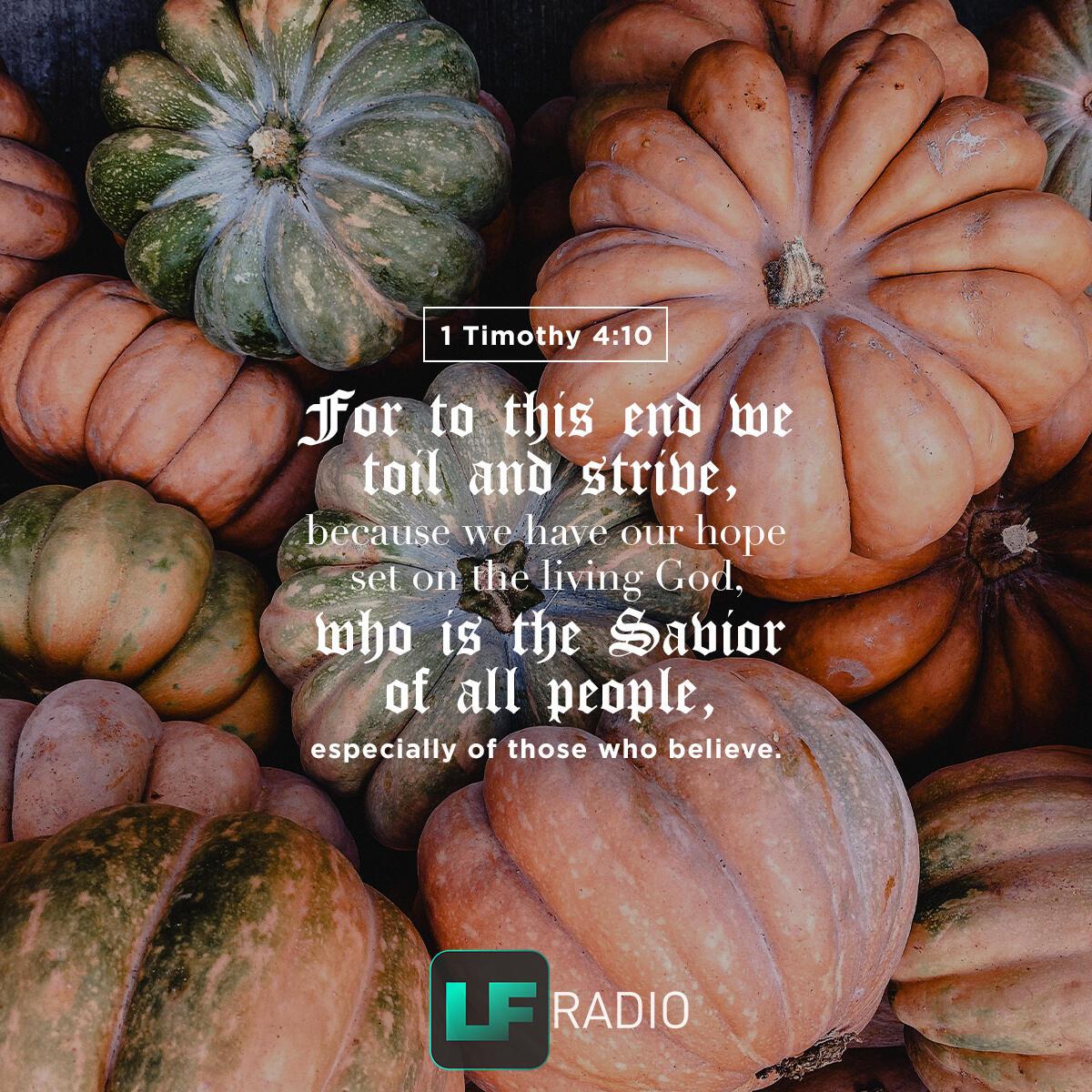 1 Timothy 4:10 - Verse of the Day