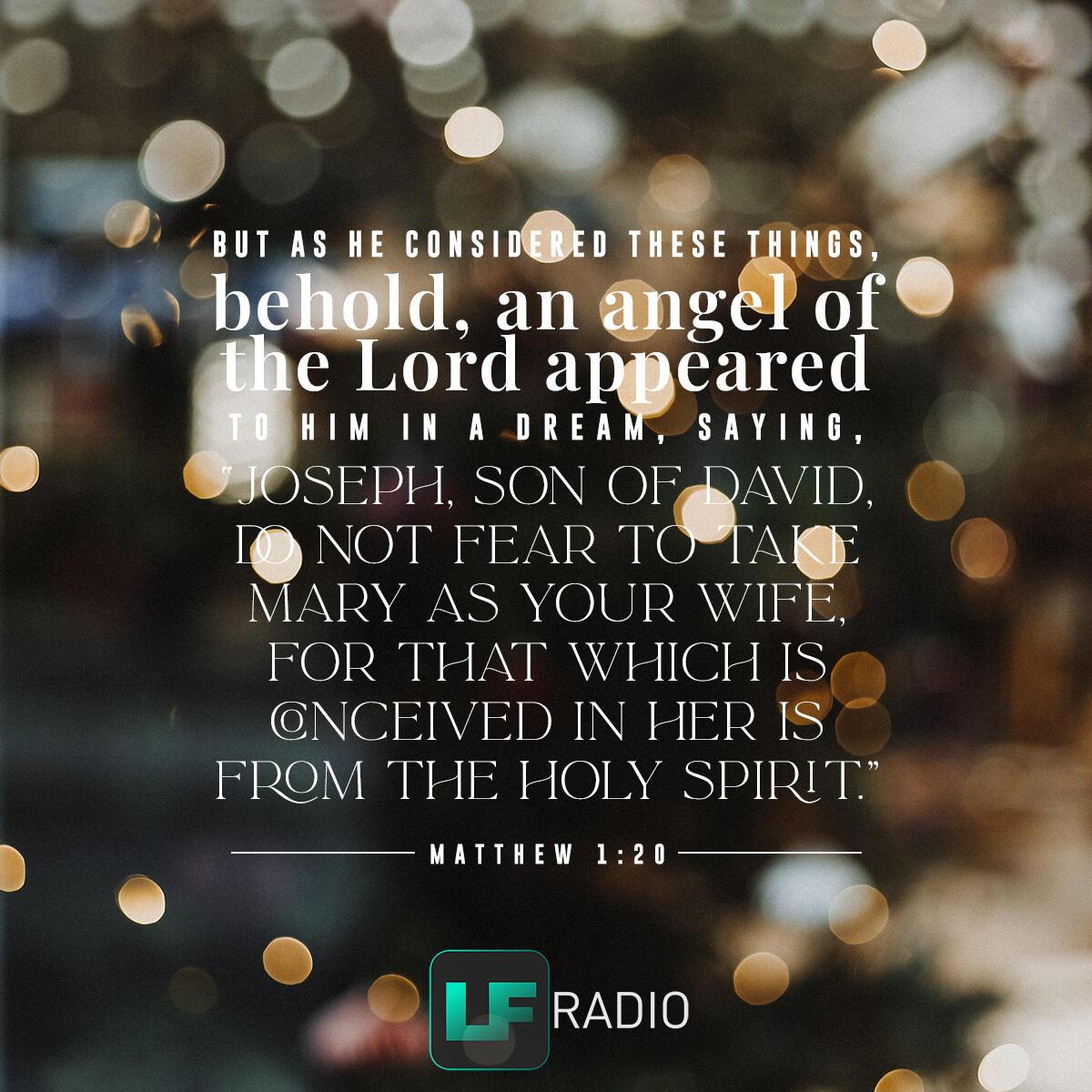 Matthew 1:20 - Verse of the Day
