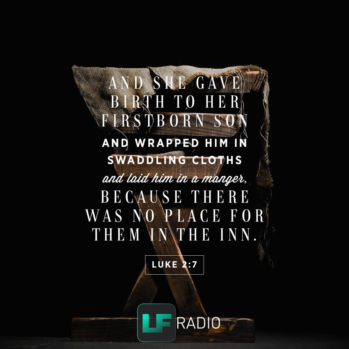 Luke 2:7 - Verse of the Day