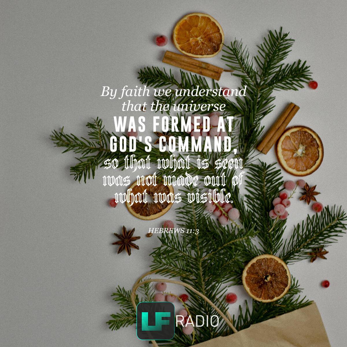 Hebrews 11:3 - Verse of the Day