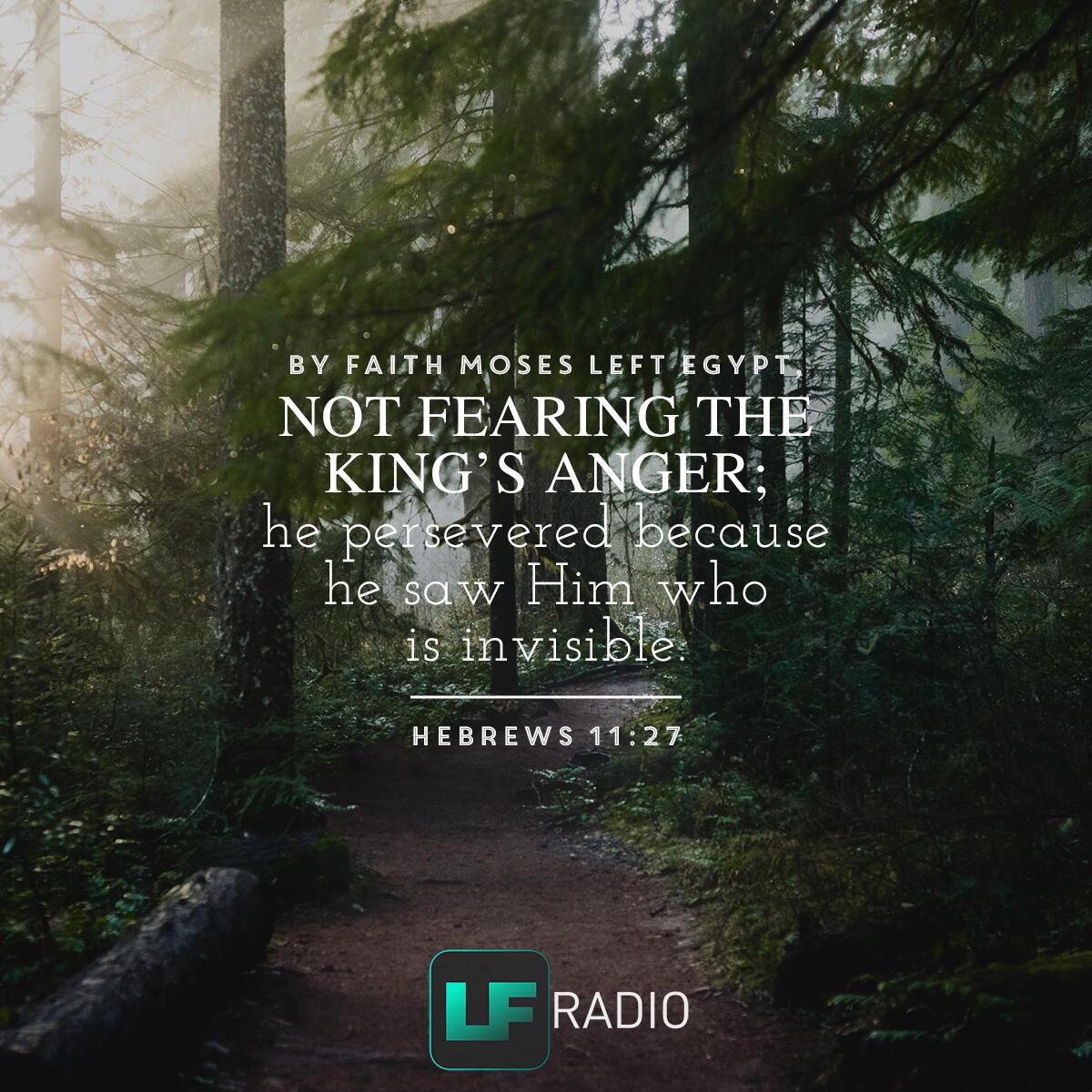 Hebrews 11:27 - Verse of the Day