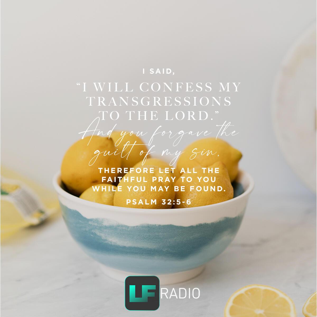 Psalm 32:5-6 - Verse of the Day