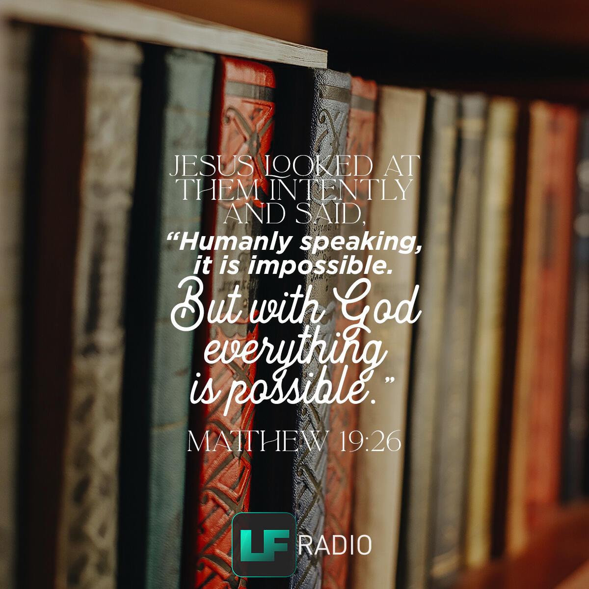 Matthew 19:26 - Verse of the Day