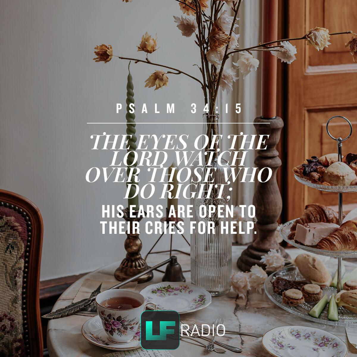 Psalm 34:15 - Verse of the Day