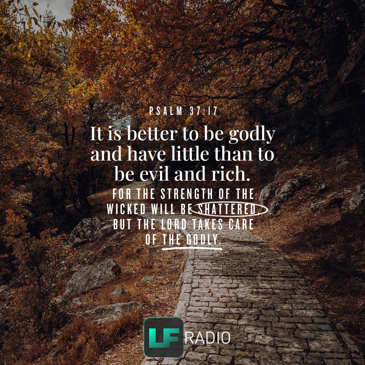 Psalm 37:17 . - Verse of the Day
