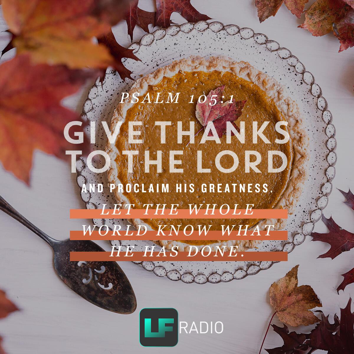 Psalm 105:1 - Verse of the Day