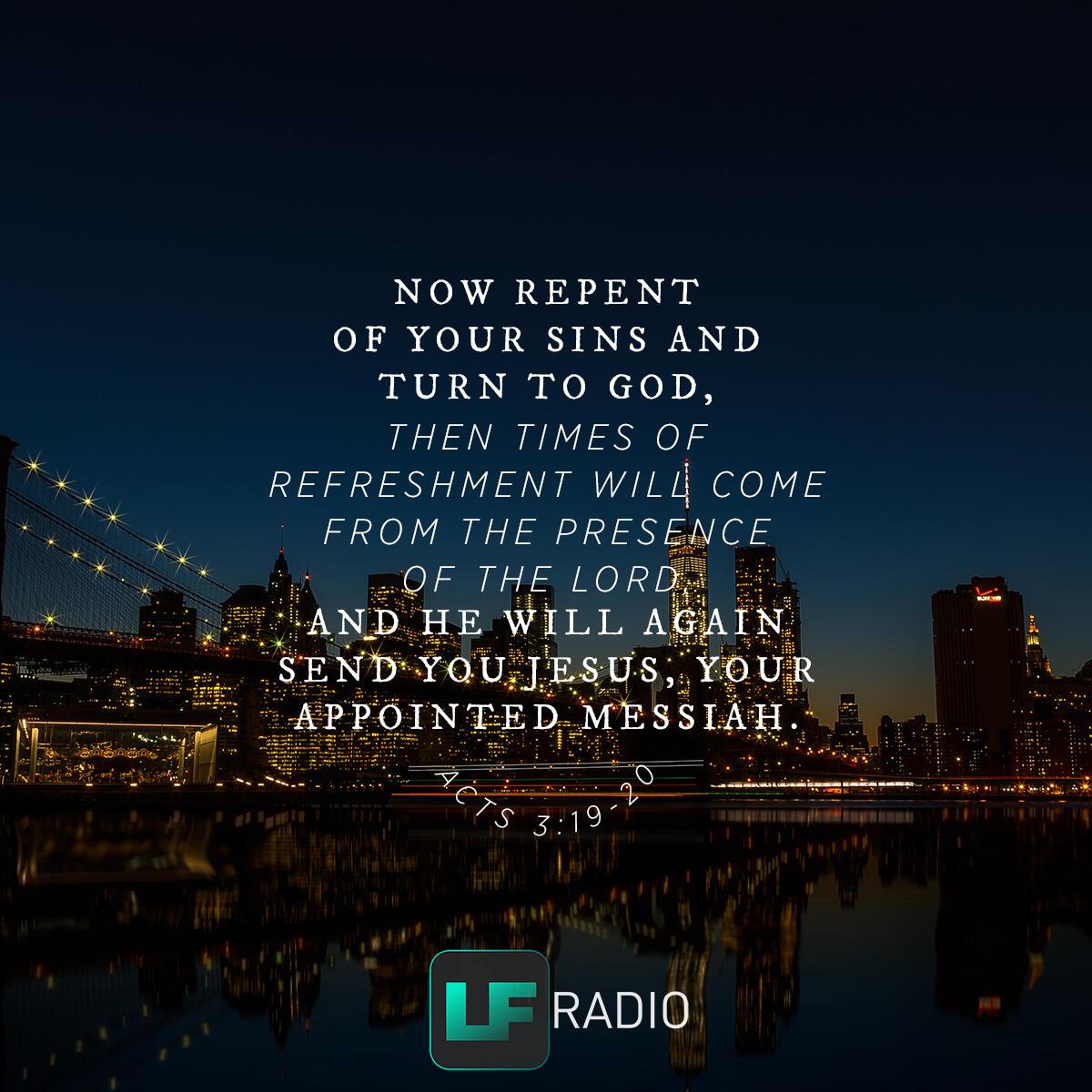 Acts 3:19-20 - Verse of the Day