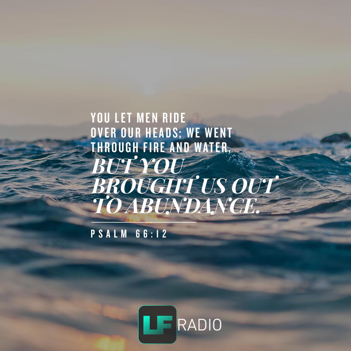 Psalm 66:12 - Verse of the Day