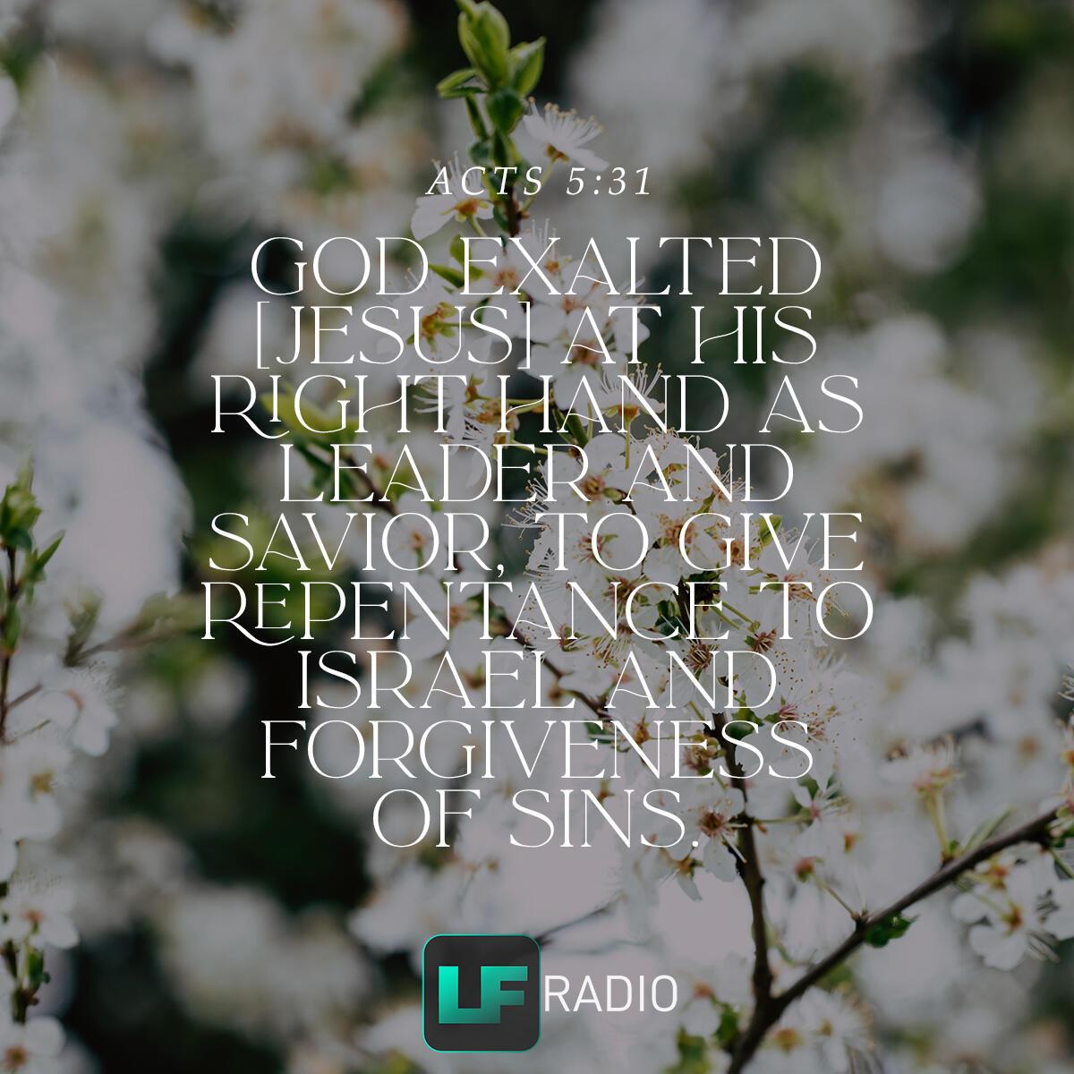 Acts 5:31 - Verse of the Day