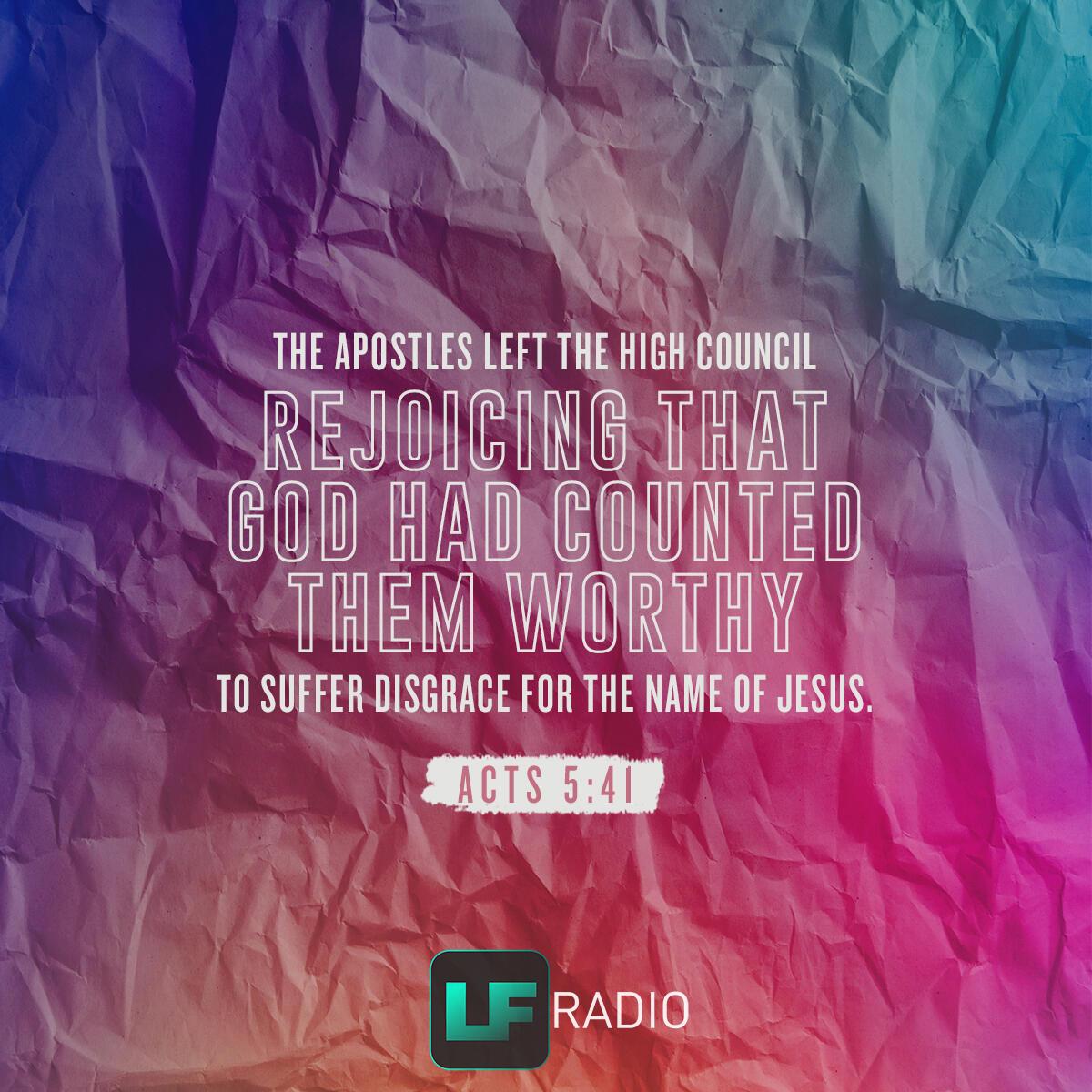 Acts 5:41 - Verse of the Day