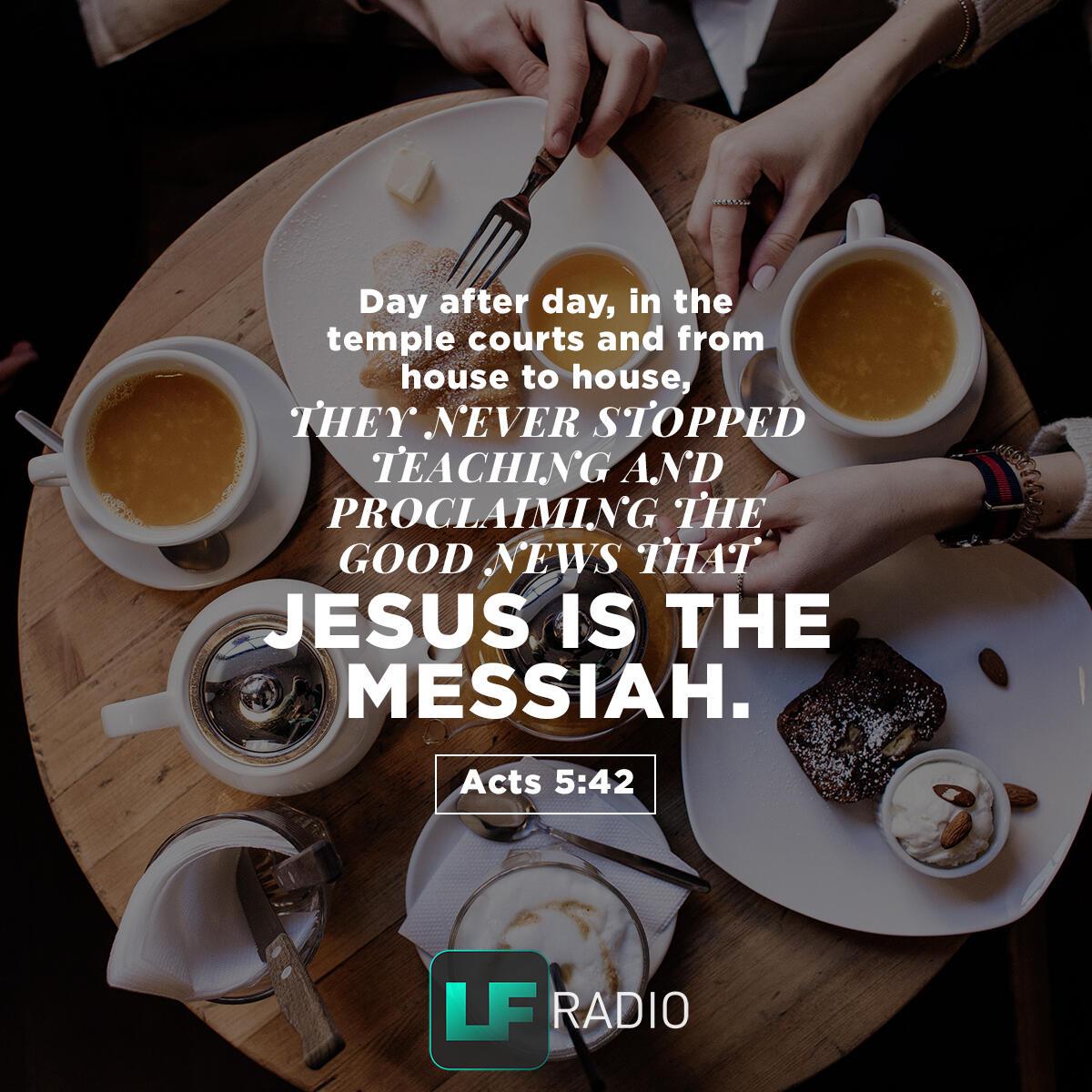 Acts 5:42 - Verse of the Day