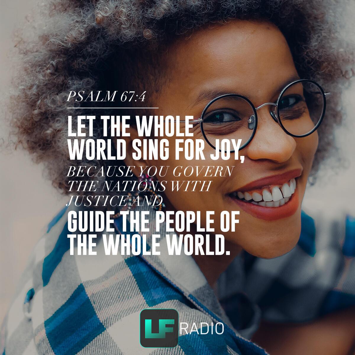 Psalm 67:4 - Verse of the Day