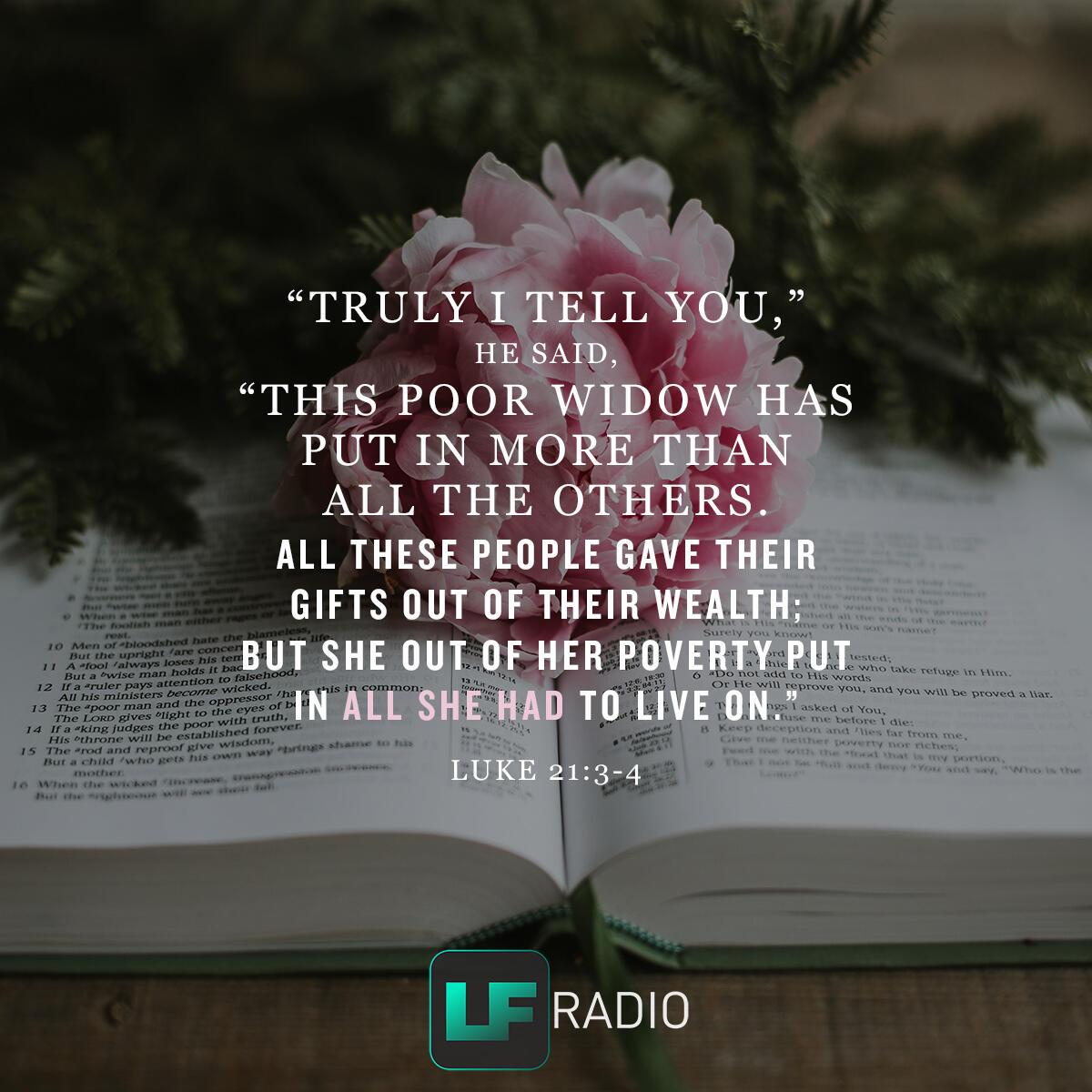 Luke 21:3-4 - Verse of the Day
