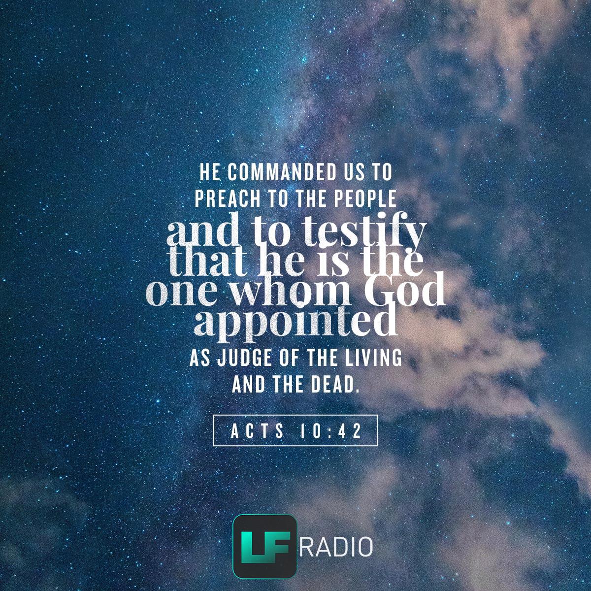 Acts 10:42 - Verse of the Day