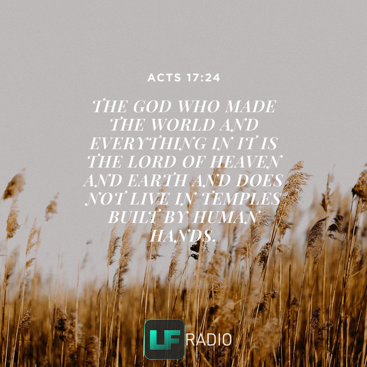 Acts 17:24 - Verse of the Day
