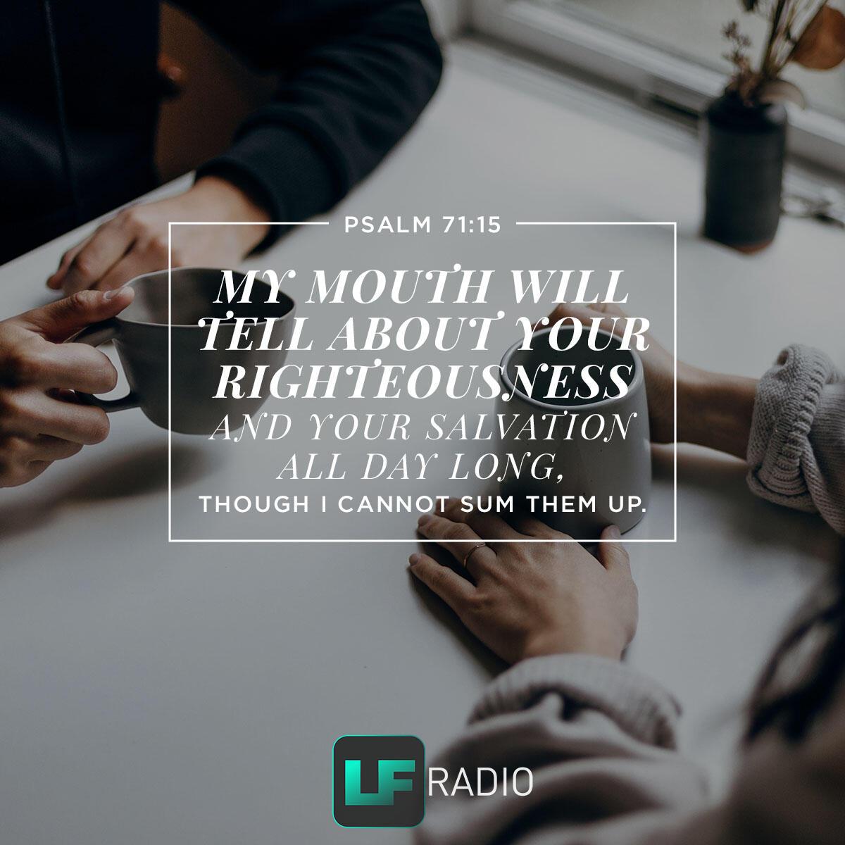 Psalm 71:15 - Verse of the Day