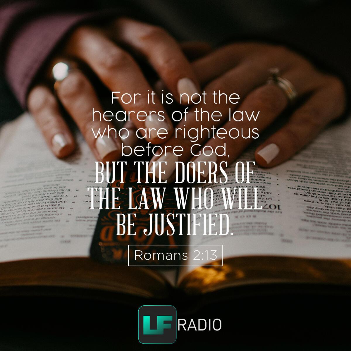 Romans 2:13 - Verse of the Day