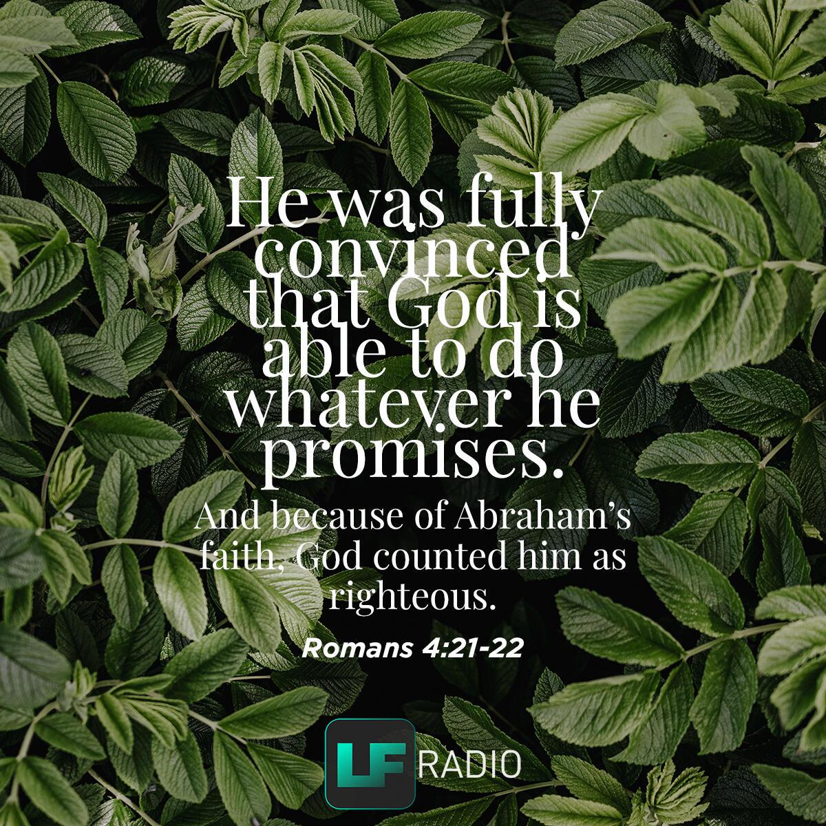 Romans 4:21-22 - Verse of the Day